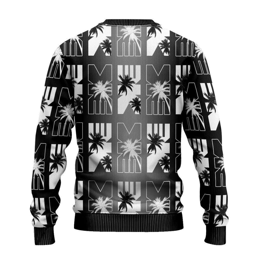 Bula Fiji Ugly Christmas Sweater Black Makare Masi Tapa Pattern LT05 - Polynesian Pride