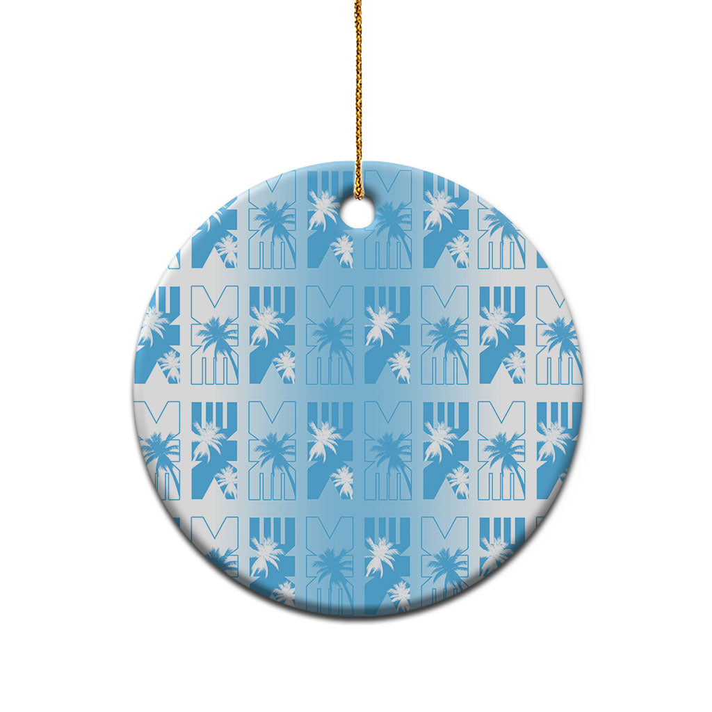 Bula Fiji Ceramic Ornament White Makare Masi Tapa Pattern LT05 - Polynesian Pride