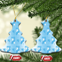 Bula Fiji Ceramic Ornament White Makare Masi Tapa Pattern LT05 Christmas Tree White - Polynesian Pride