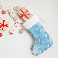 Bula Fiji Christmas Stocking White Makare Masi Tapa Pattern LT05 - Polynesian Pride