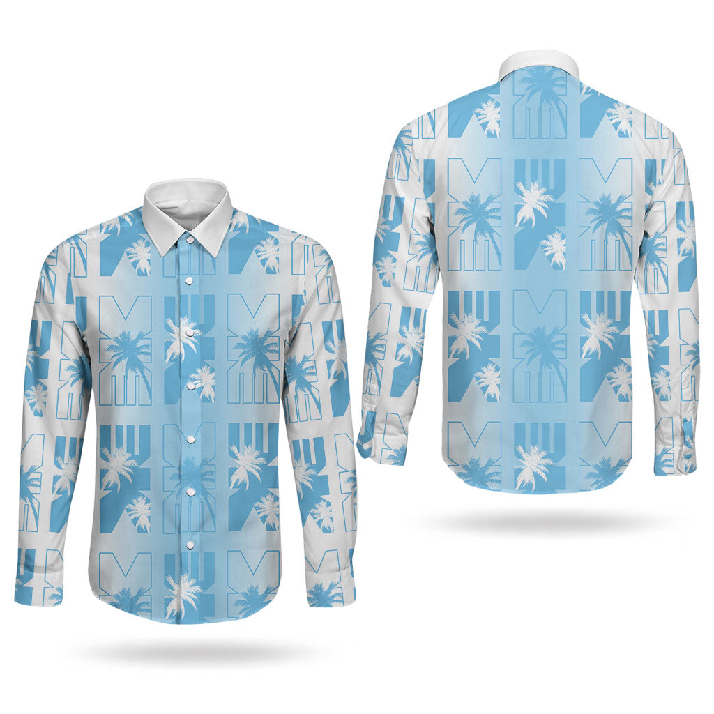 Bula Fiji Couples Matching Summer Maxi Dress and Long Sleeve Button Shirt White Makare Masi Tapa Pattern LT05 - Polynesian Pride