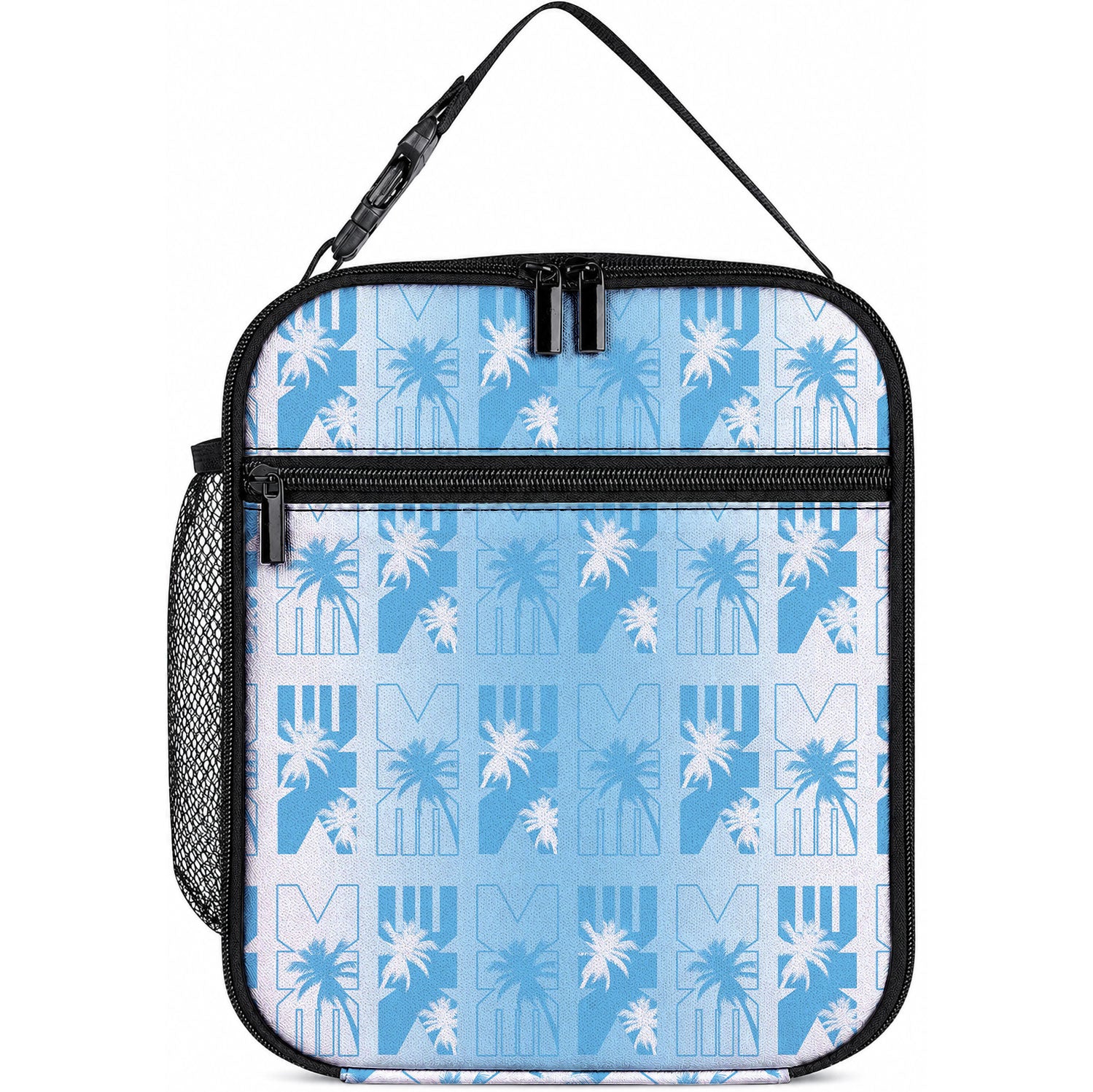 Bula Fiji Lunch Bag White Makare Masi Tapa Pattern LT05 10.2 × 8.3 × 4.3 inch White - Polynesian Pride