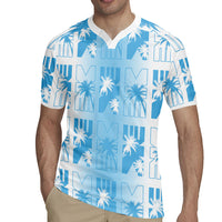 Bula Fiji Rugby Jersey White Makare Masi Tapa Pattern LT05 - Polynesian Pride