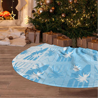 Bula Fiji Tree Skirt White Makare Masi Tapa Pattern LT05 - Polynesian Pride