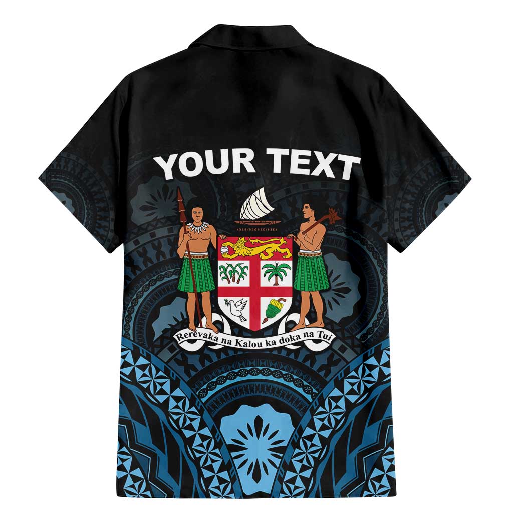 Personalised Happy Fiji Day 1970 Family Matching Mermaid Dress and Hawaiian Shirt Flag Grunge Style LT05 - Polynesian Pride