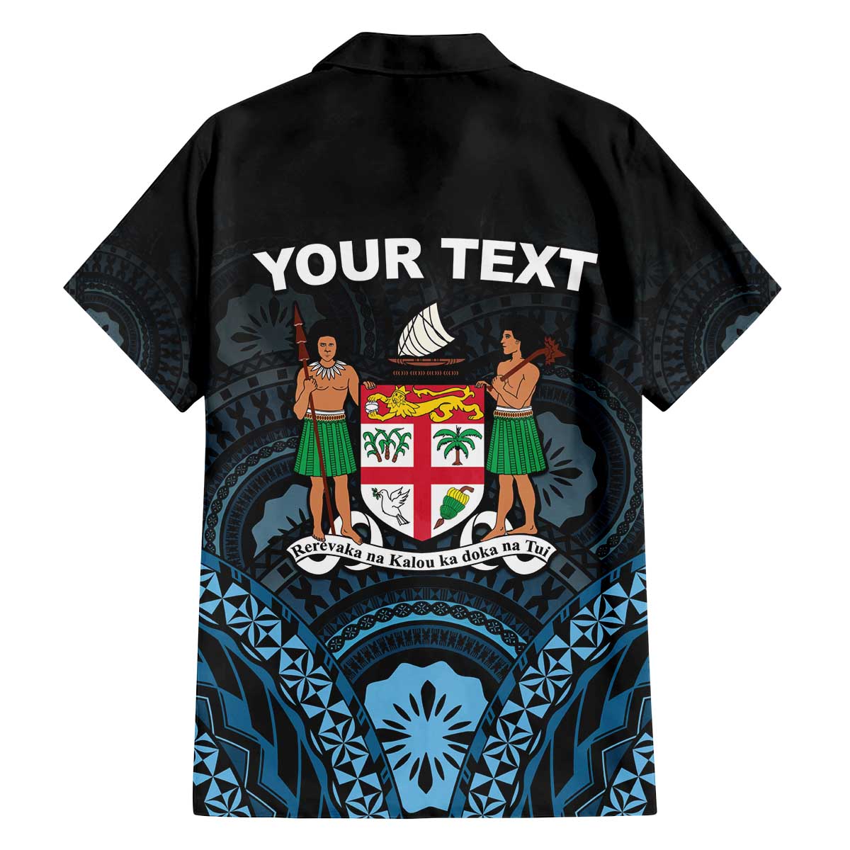 Personalised Happy Fiji Day 1970 Family Matching Off The Shoulder Long Sleeve Dress and Hawaiian Shirt Flag Grunge Style LT05 - Polynesian Pride