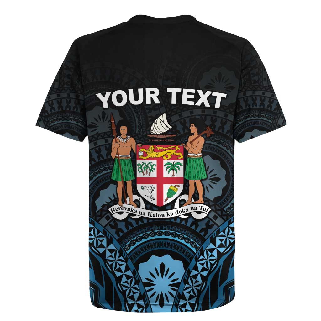 Personalised Happy Fiji Day 1970 Rugby Jersey Flag Grunge Style