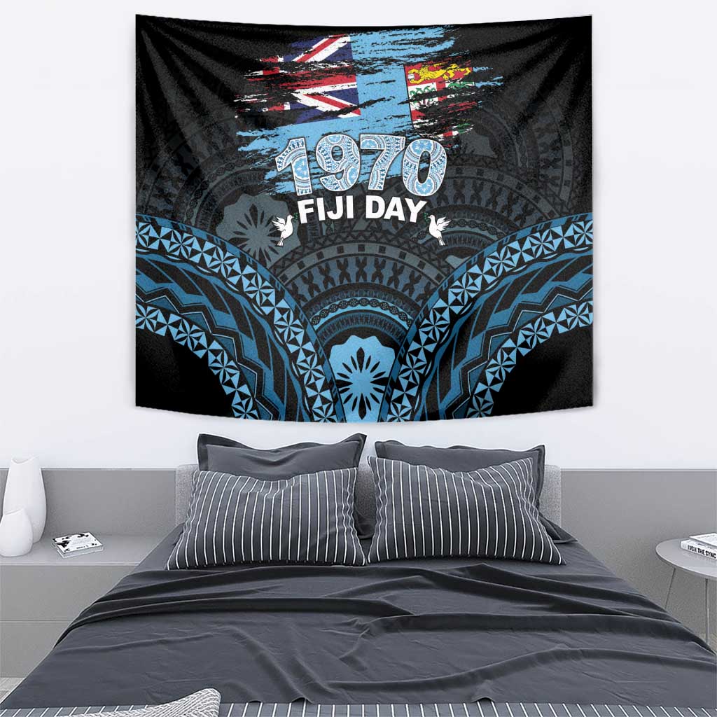 Happy Fiji Day 1970 Tapestry Flag Grunge Style