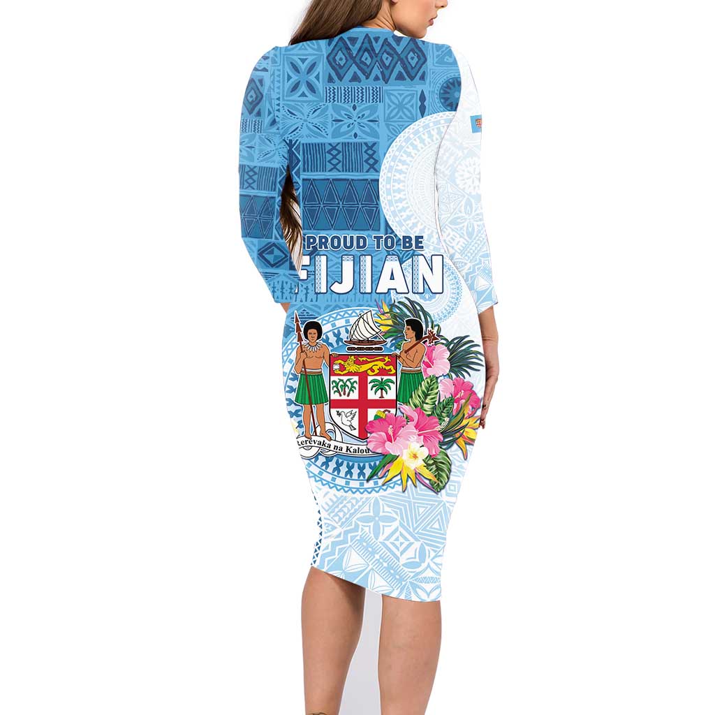 Fiji Day Family Matching Long Sleeve Bodycon Dress and Hawaiian Shirt Proud To Be Fijian LT05 - Polynesian Pride