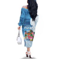 Fiji Day Family Matching Off The Shoulder Long Sleeve Dress and Hawaiian Shirt Proud To Be Fijian LT05 - Polynesian Pride