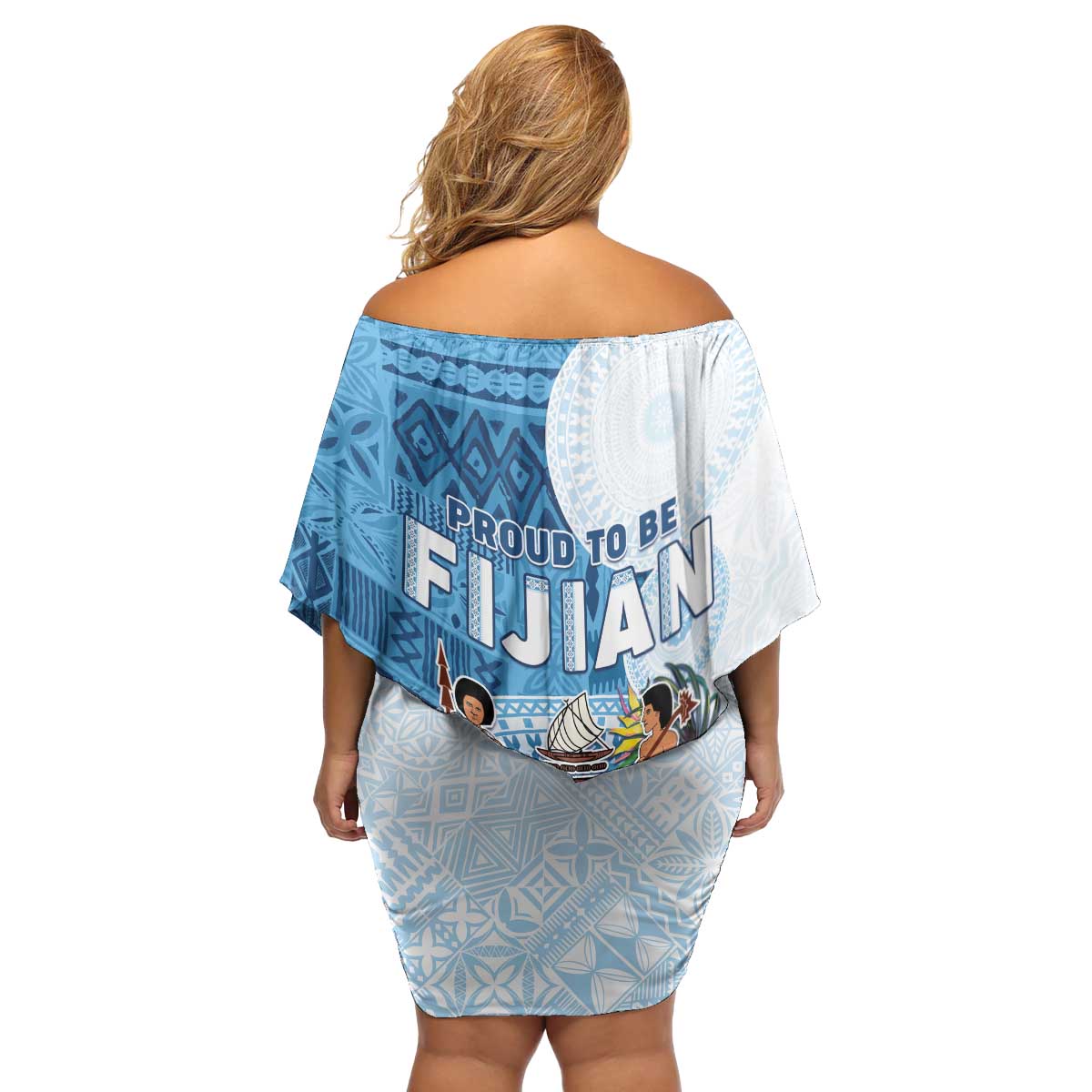 Fiji Day Family Matching Off Shoulder Short Dress and Hawaiian Shirt Proud To Be Fijian LT05 - Polynesian Pride