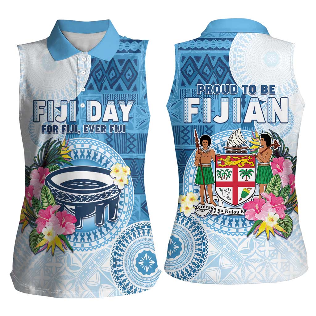 Fiji Day Women Sleeveless Polo Shirt Proud To Be Fijian