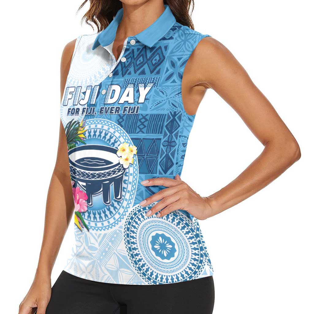 Fiji Day Women Sleeveless Polo Shirt Proud To Be Fijian