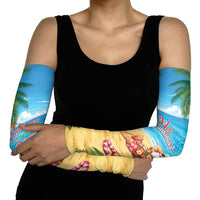 Hawaii Jolly Christmas Arm Sleeves Xmas Is Better At The Beach LT05 - Polynesian Pride