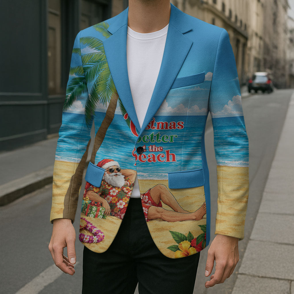 Hawaii Jolly Christmas Blazer Xmas Is Better At The Beach LT05 - Polynesian Pride