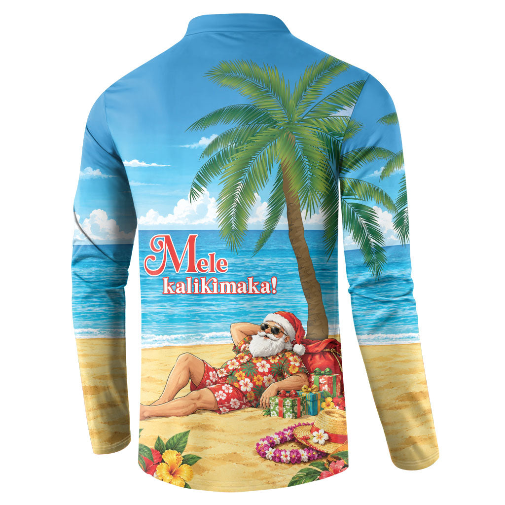 Hawaii Jolly Christmas Button Sweatshirt Xmas Is Better At The Beach LT05 - Polynesian Pride