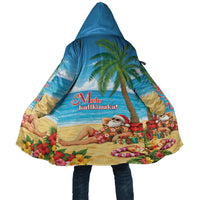 Hawaii Jolly Christmas Cloak Xmas Is Better At The Beach LT05 Unisex Blue - Polynesian Pride