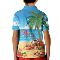 Hawaii Jolly Christmas Kid Polo Shirt Xmas Is Better At The Beach LT05 - Polynesian Pride