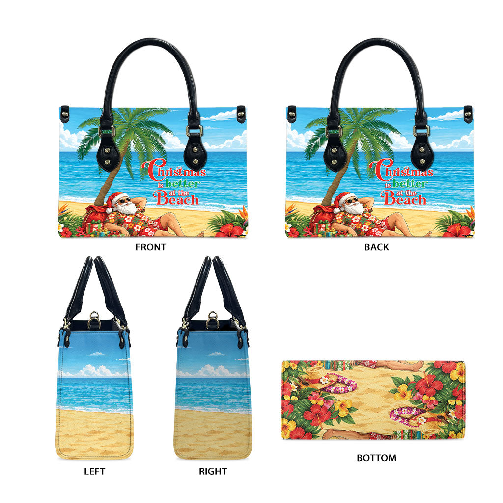 Hawaii Jolly Christmas Leather Bag Xmas Is Better At The Beach LT05 - Polynesian Pride