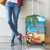 Hawaii Jolly Christmas Luggage Cover Xmas Is Better At The Beach LT05 - Polynesian Pride