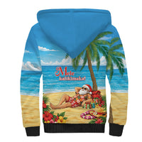 Hawaii Jolly Christmas Sherpa Hoodie Xmas Is Better At The Beach LT05 - Polynesian Pride
