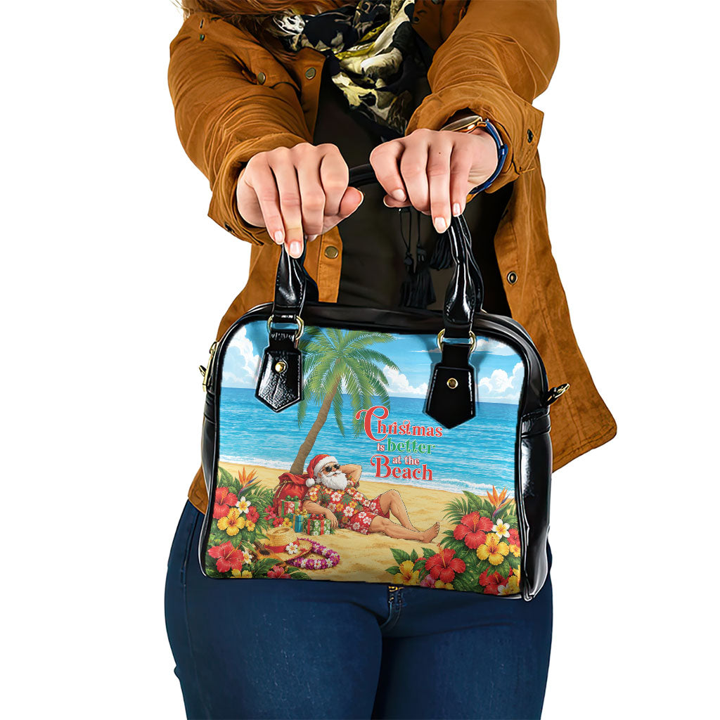 Hawaii Jolly Christmas Shoulder Handbag Xmas Is Better At The Beach LT05 One Size Blue - Polynesian Pride