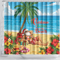 Hawaii Jolly Christmas Shower Curtain Xmas Is Better At The Beach LT05 - Polynesian Pride