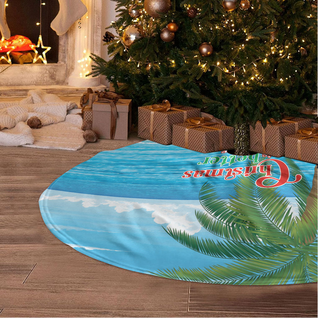 Hawaii Jolly Christmas Tree Skirt Xmas Is Better At The Beach LT05 - Polynesian Pride