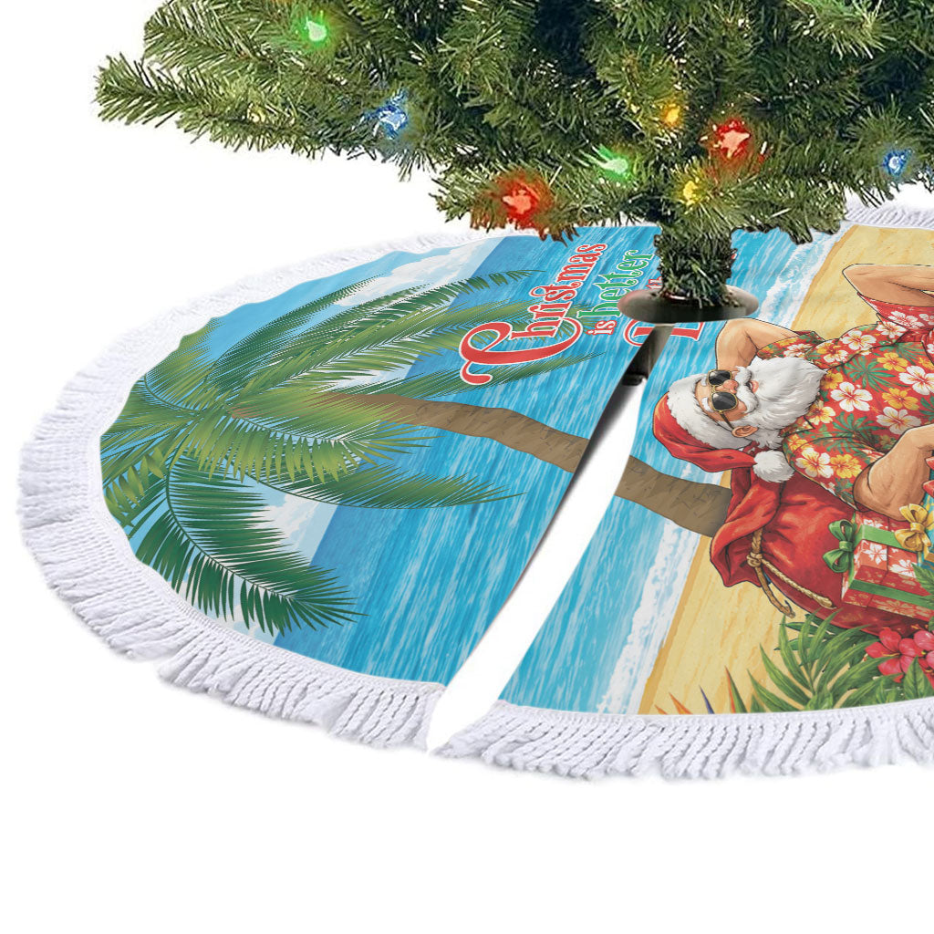 Hawaii Jolly Christmas Tree Skirt Xmas Is Better At The Beach LT05 - Polynesian Pride