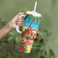 Hawaii Jolly Christmas Tumbler With Handle Xmas Is Better At The Beach LT05 - Polynesian Pride
