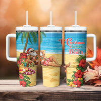 Hawaii Jolly Christmas Tumbler With Handle Xmas Is Better At The Beach LT05 - Polynesian Pride
