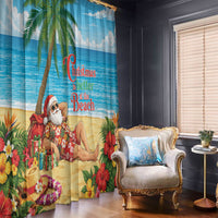 Hawaii Jolly Christmas Window Curtain Xmas Is Better At The Beach LT05 - Polynesian Pride