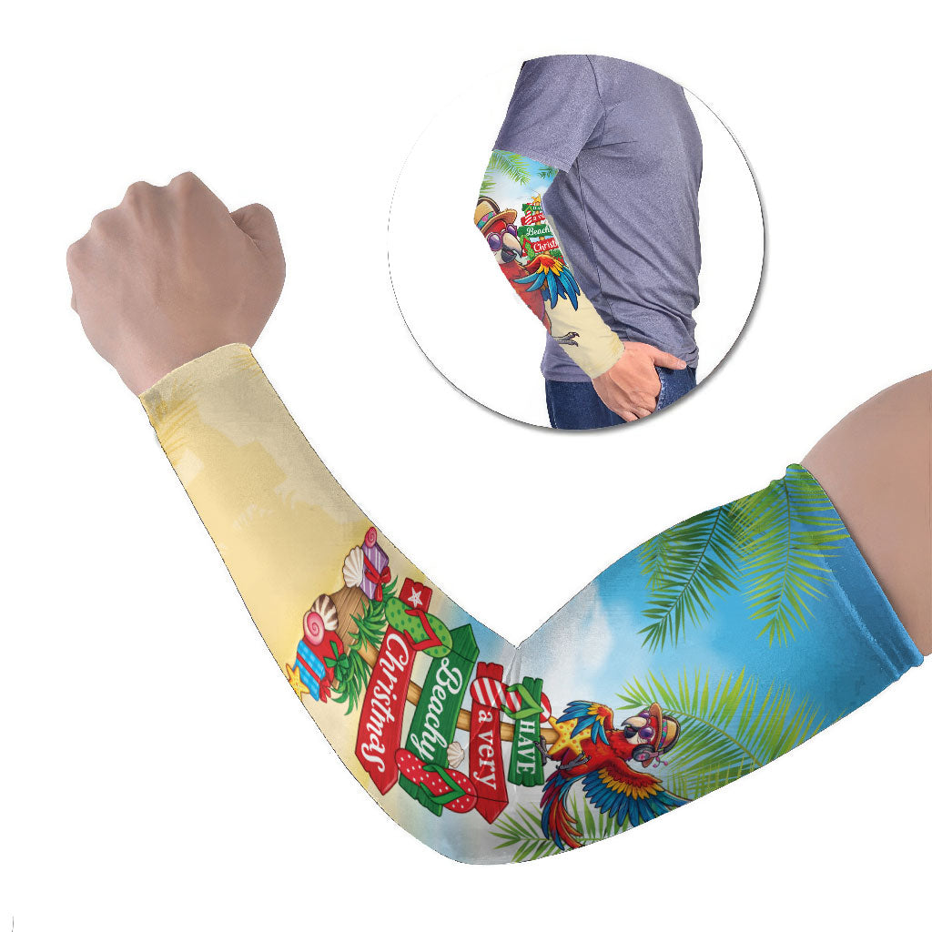 Hawaii Christmas Arm Sleeves Have A Very Beachy Christmas LT05 Set of 2 Multicolor - Polynesian Pride
