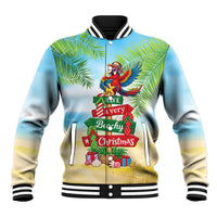 Hawaii Christmas Baseball Jacket Have A Very Beachy Christmas LT05 Unisex Multicolor - Polynesian Pride