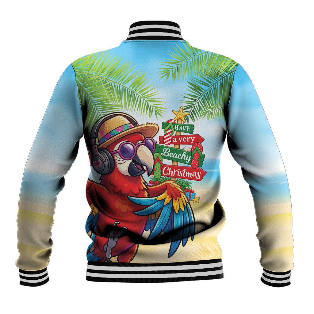 Hawaii Christmas Baseball Jacket Have A Very Beachy Christmas LT05 - Polynesian Pride