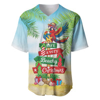 Hawaii Christmas Baseball Jersey Have A Very Beachy Christmas LT05 Multicolor - Polynesian Pride