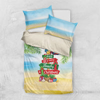 Hawaii Christmas Bedding Set Have A Very Beachy Christmas LT05 US Twin 172cm x 218cm Multicolor - Polynesian Pride