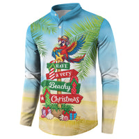 Hawaii Christmas Button Sweatshirt Have A Very Beachy Christmas LT05 - Polynesian Pride