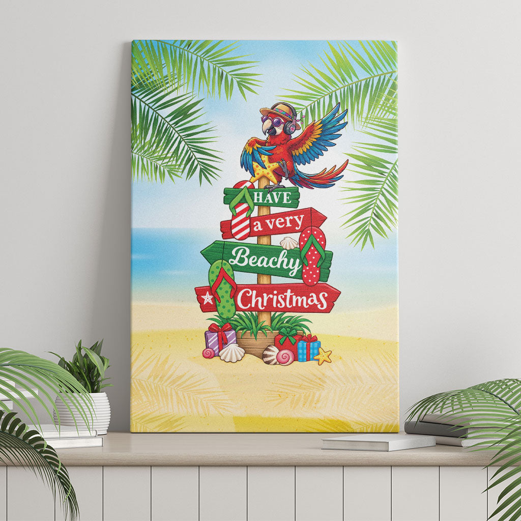 Hawaii Christmas Canvas Wall Art Have A Very Beachy Christmas LT05 - Polynesian Pride