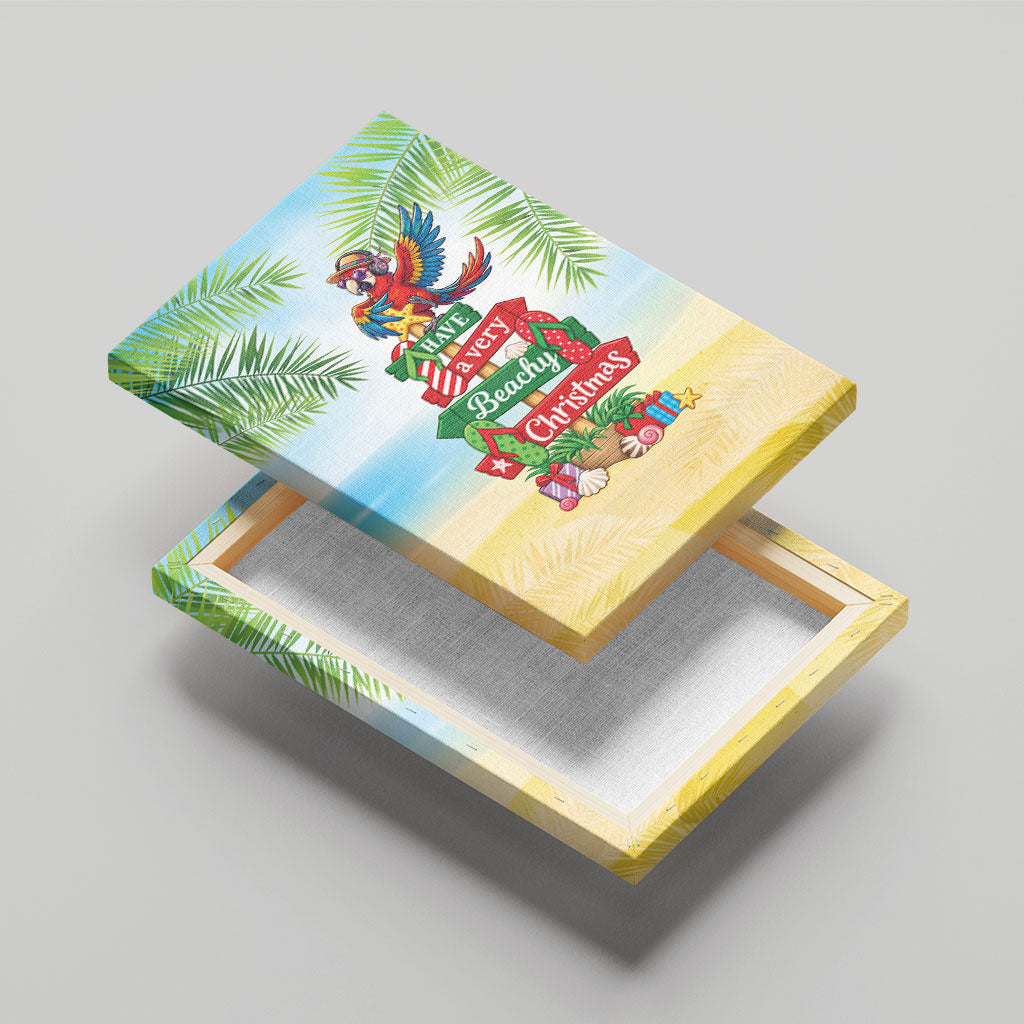 Hawaii Christmas Canvas Wall Art Have A Very Beachy Christmas LT05 - Polynesian Pride