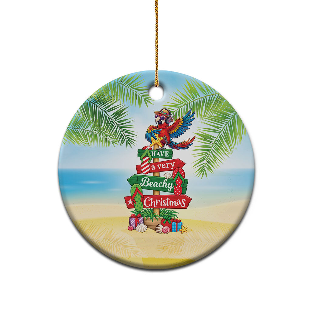 Hawaii Christmas Ceramic Ornament Have A Very Beachy Christmas LT05 - Polynesian Pride