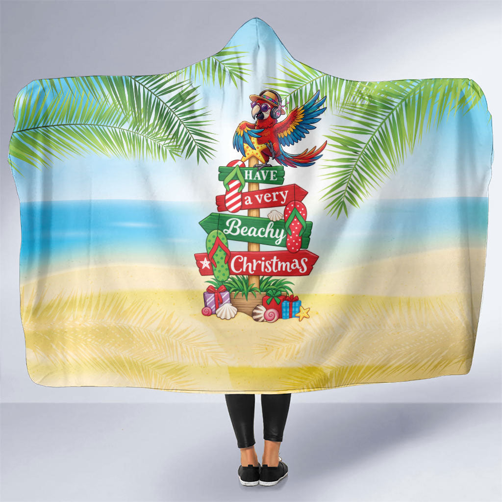 Hawaii Christmas Hooded Blanket Have A Very Beachy Christmas LT05 One Size Multicolor - Polynesian Pride