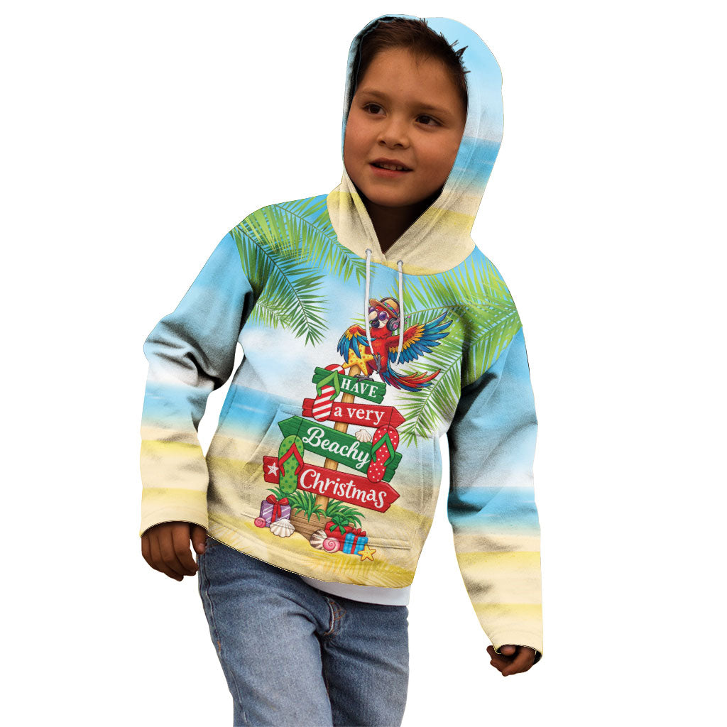 Hawaii Christmas Kid Hoodie Have A Very Beachy Christmas LT05 - Polynesian Pride