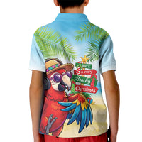 Hawaii Christmas Kid Polo Shirt Have A Very Beachy Christmas LT05 - Polynesian Pride
