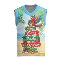 Hawaii Christmas Knitted V-Neck Vest Have A Very Beachy Christmas LT05 Multicolor - Polynesian Pride