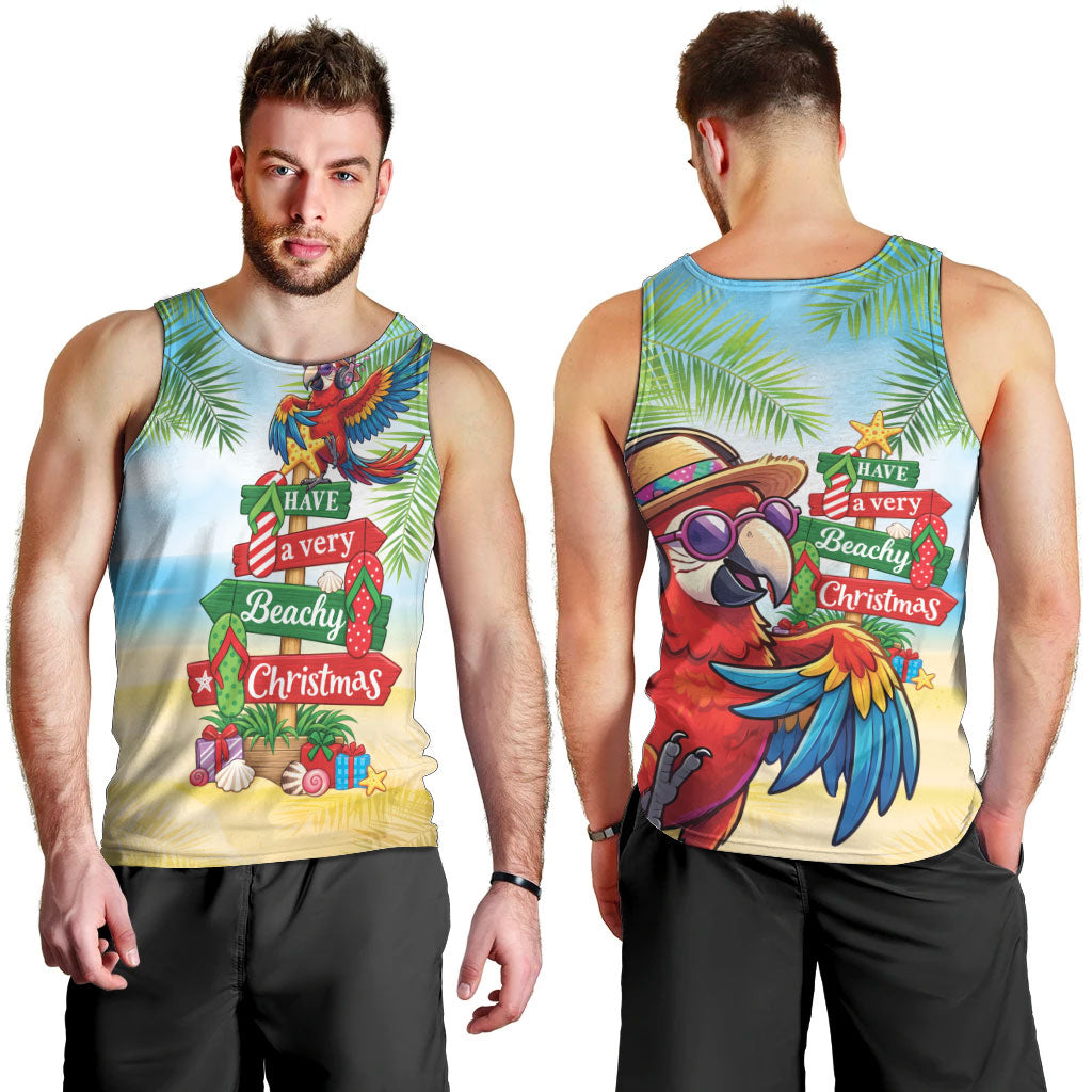 Hawaii Christmas Men Tank Top Have A Very Beachy Christmas LT05 - Polynesian Pride