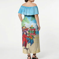 Hawaii Christmas Off Shoulder Maxi Dress Have A Very Beachy Christmas LT05 - Polynesian Pride