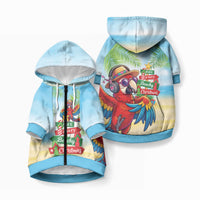 Hawaii Christmas Pet Hoodie Have A Very Beachy Christmas LT05 Zip-up Multicolor - Polynesian Pride