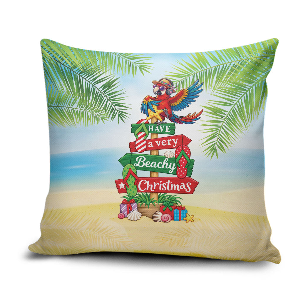 Hawaii Christmas Pillow Cover Have A Very Beachy Christmas LT05 Multicolor - Polynesian Pride