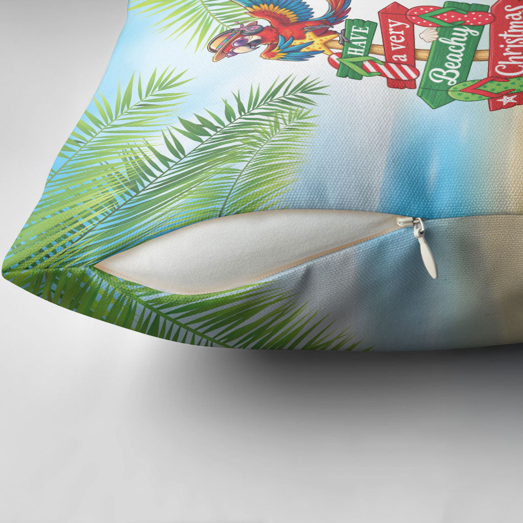 Hawaii Christmas Pillow Cover Have A Very Beachy Christmas LT05 - Polynesian Pride